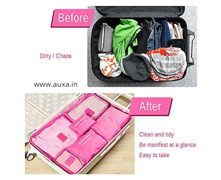 non Polyester 6PCS Travel Luggage Pack Travel Clothes Storage Bag, For  Packing at Rs 220 in Mumbai