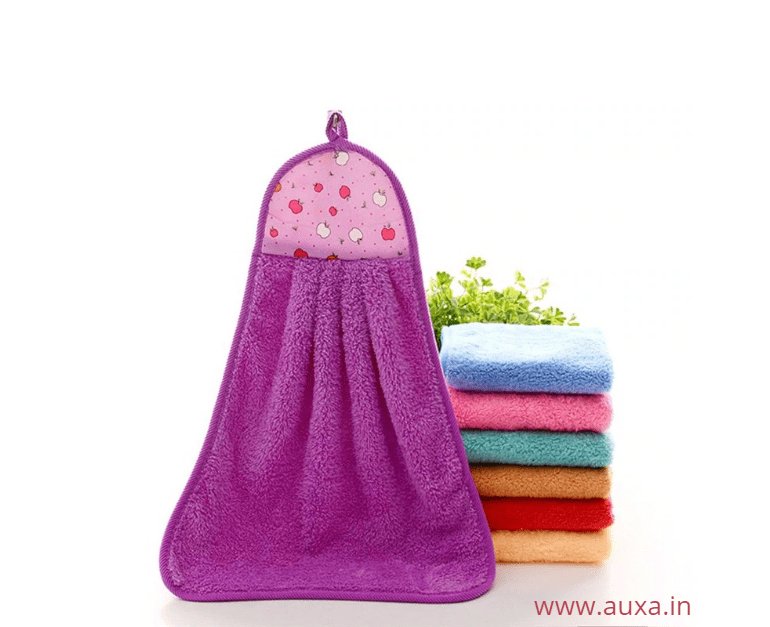 Plush Green Kitchen Towel Hanging Hand Towel Mod Cats On Aqua & Green Starburst Accent Fabric 