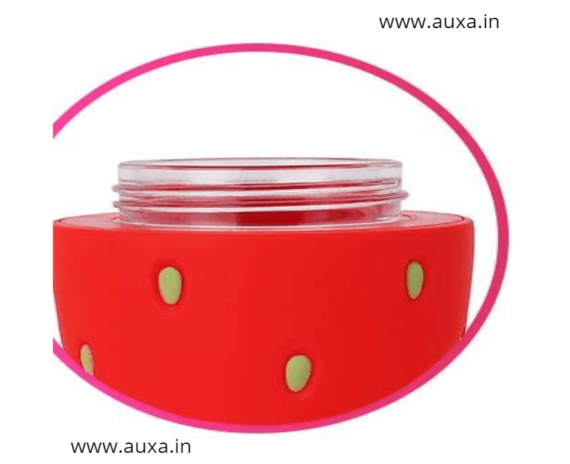 Silicone Strawberry Glass Bottle