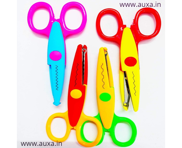 6PCS Decorative Paper Edge Scissors Set Scissor Album School Pinking Shear  Creative Scrapbook Replaceable Pattern Scissors