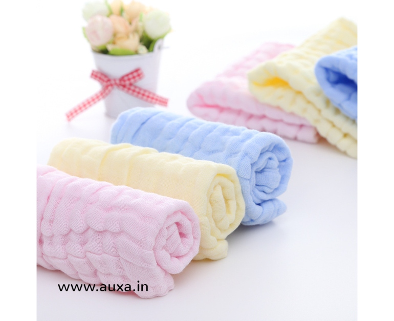 Buy Baby Towel baby cartoon washcloth pure cotton 6 layers soft bath towels  for kindergarten child Pack of 4 Online