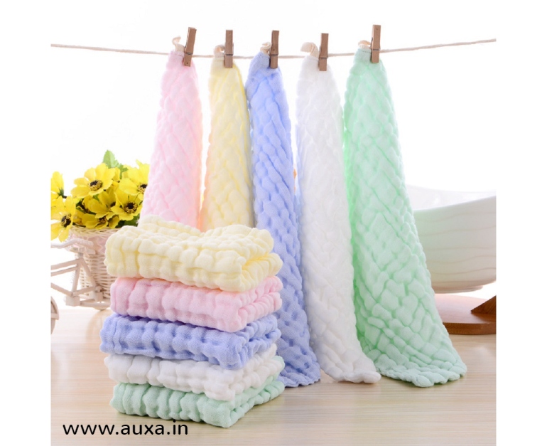Buy Baby Towel baby cartoon washcloth pure cotton 6 layers soft bath towels  for kindergarten child Pack of 4 Online