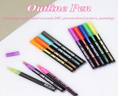 Double Line Outline Markers Pen