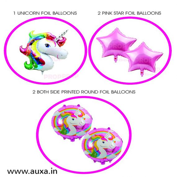 Unicorn Happy Birthday Balloons Decoration Kit
