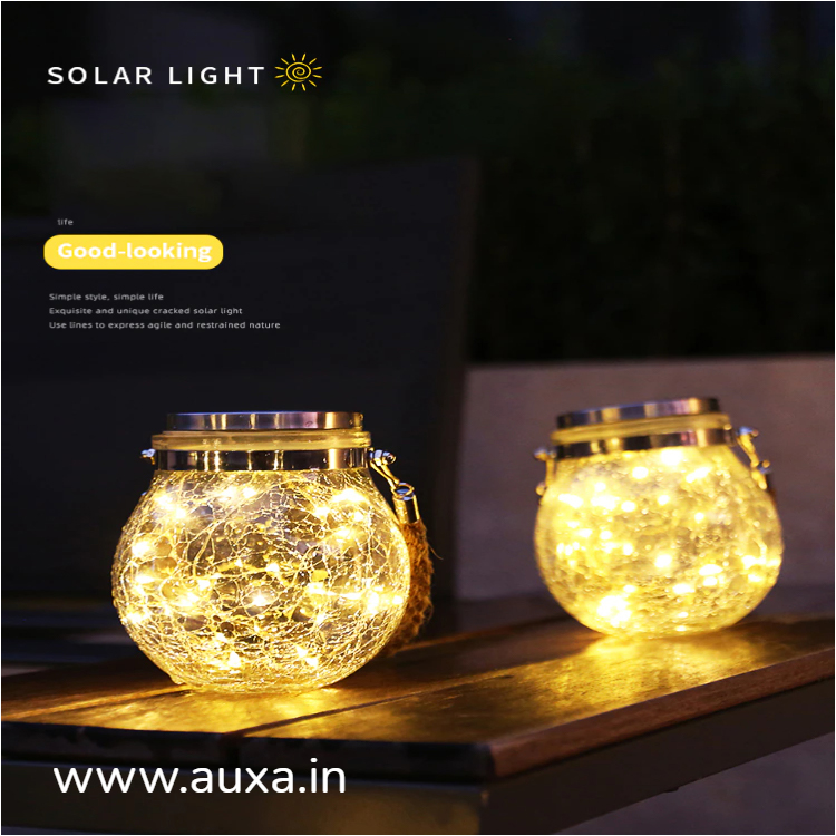 Whitelotous LED Solar Lantern Lights Outdoor Flower Pattern Waterproof Garden Lights Hanging Decoration and Indoor Ambiance Decoration Silver 