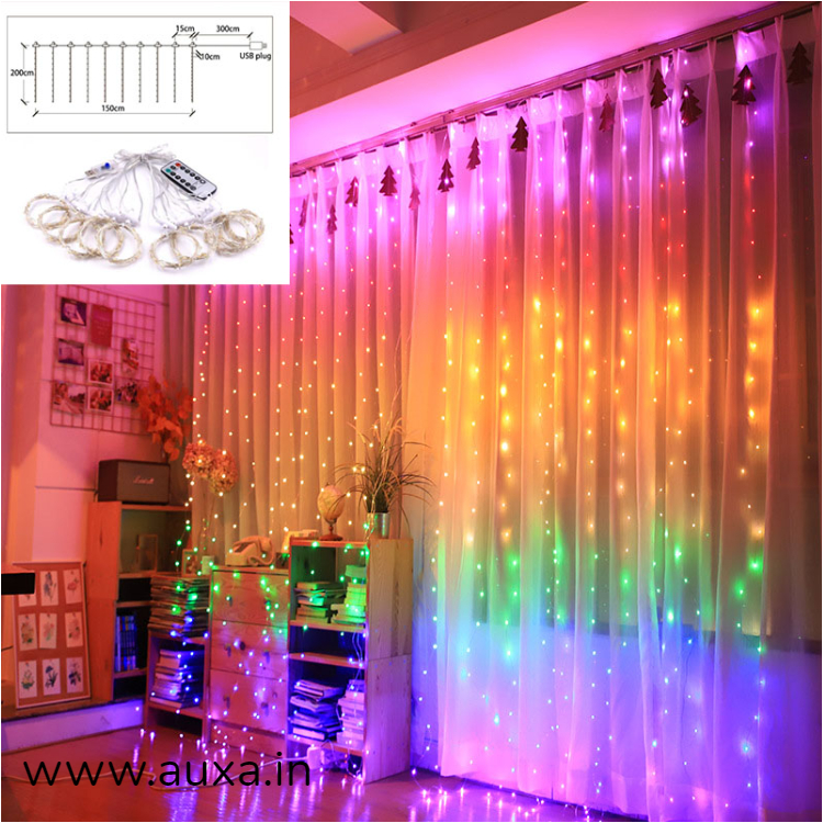 Rainbow Multicolored Led Curtain