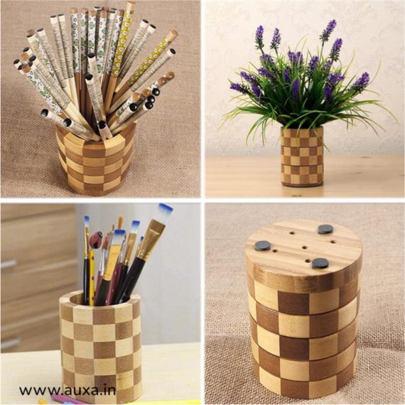 Bamboo Pen Pencil Holder