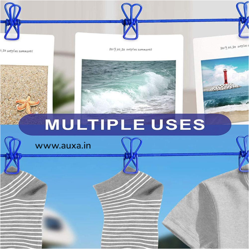 Buy Multiclips Clothes Drying Rope Retractable Windproof 180cm Rope With 12  Clips 1pc Online