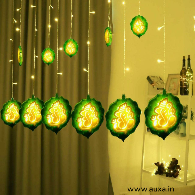Leaf Pan Ganesh Led Curtain String Light
