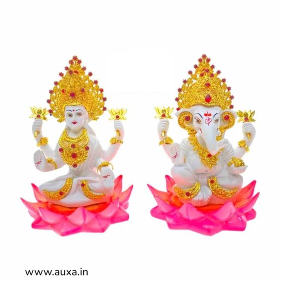 lotus laxmi Ganesh pair Idol