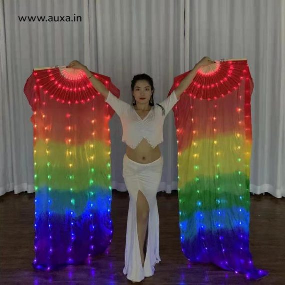 Rainbow Led Dance Fans