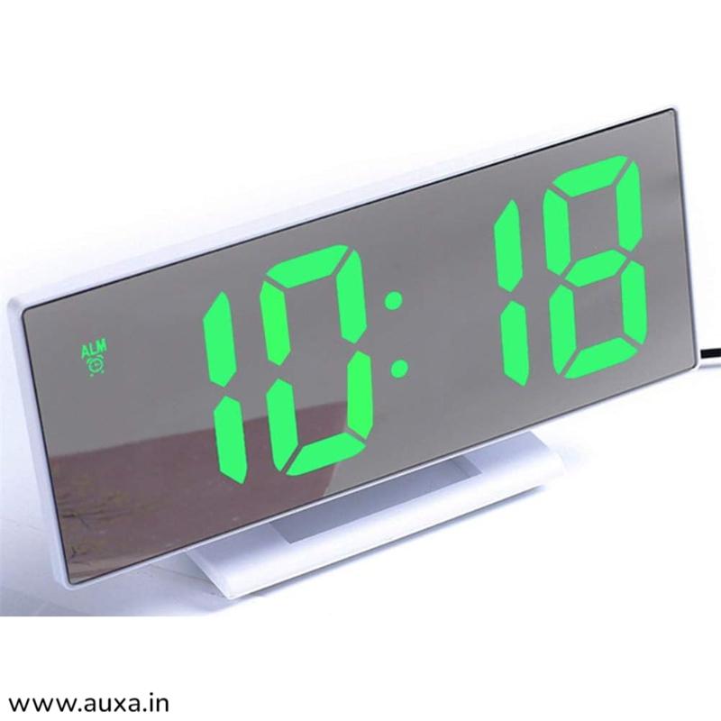 Etereauty Clock Alarm Clock Leddigital Mirror Digital Display Display Large  Deko Schreibtisch Operated Bedside Kid Bathroom 