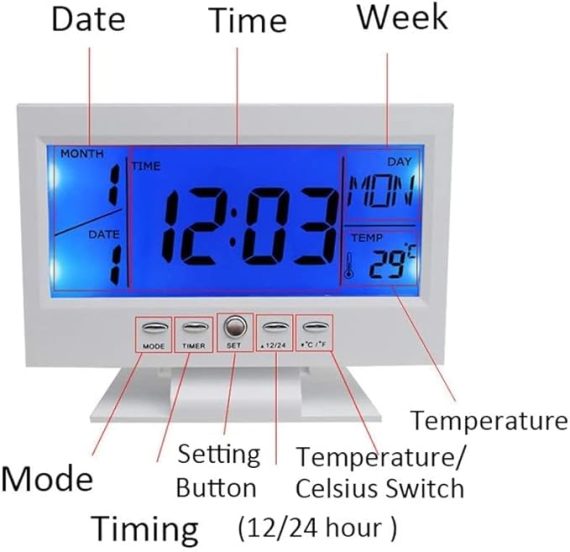 Large Display Alarm Clock