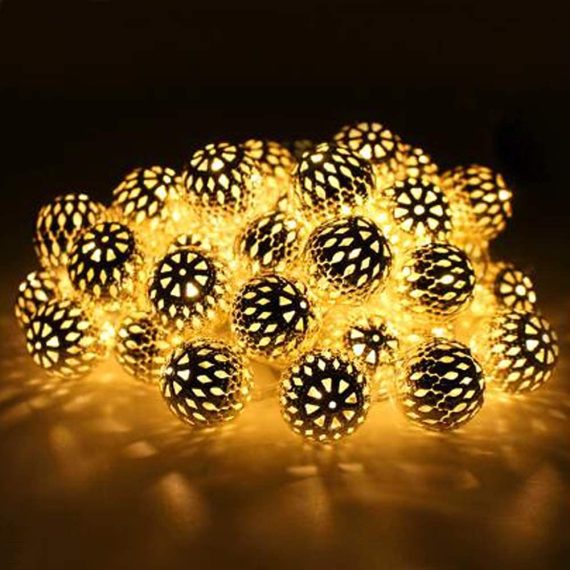 Silver Moroccan Globe String Lights