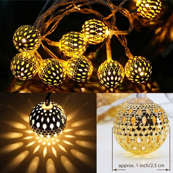 Silver Moroccan Globe String Lights