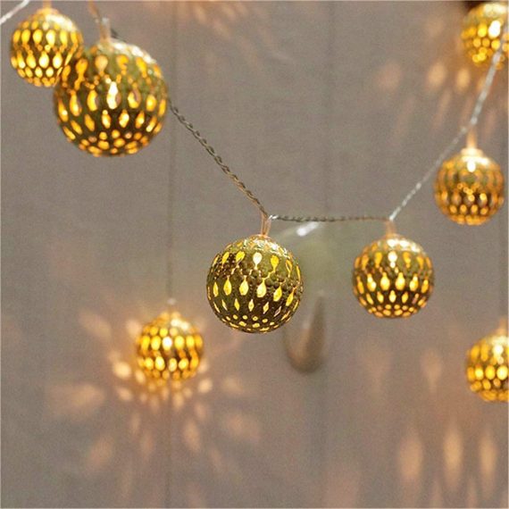 Silver Moroccan Globe String Lights