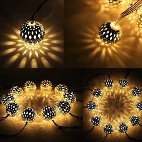 Silver Moroccan Globe String Lights